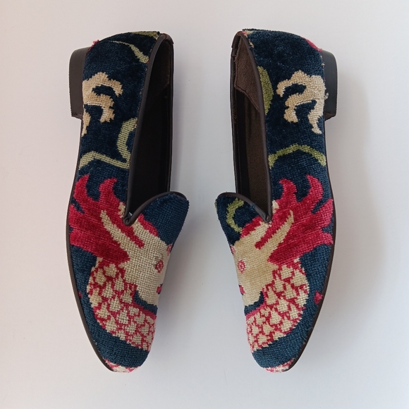 Ramon Tenza Navy, Red and Cream Dragon Loafer Women's Size 8.5 N - Picture 5 of 8